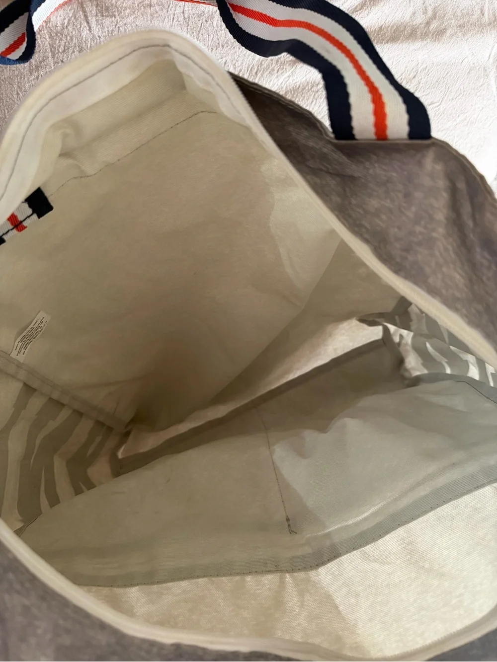 VS PINK Athletic Gray Canvas Weekender Tote Bag